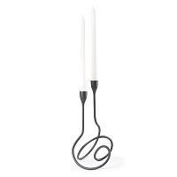 подсвечник металлический на 2 свечи черный loop, 26,5 см в Пензе