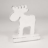 украшение новогоднее на подставке олень белый white reindeer, 15х11х5 см в Пензе