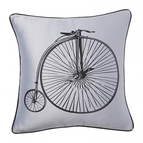 подушка с ретро-велосипедом retro bicycle grey в Пензе