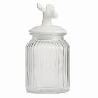 декоративная банка с крышкой deer средняя в Пензе