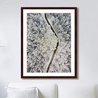 картина: winter road view в Пензе
