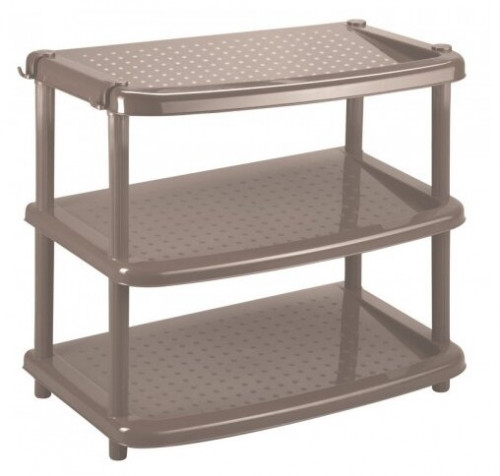 этажерка для обуви "паола" 3 полки 490х310х545 мм (коричневый) в Пензе