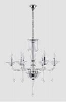 подвесная люстра crystal lux monica sp6 chrome/transparent в Пензе