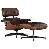 кресло lounge chair & ottoman коричневое в Пензе