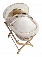 колыбель-переноска premium moses basket натуральная, кремовое белье в Пензе