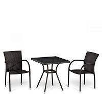 комплект плетеной мебели lopis коричневый на 2 персоны в Пензе