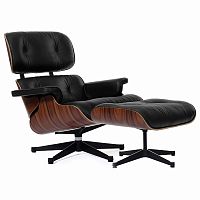 кресло eames style lounge chair & ottoman черное в Пензе