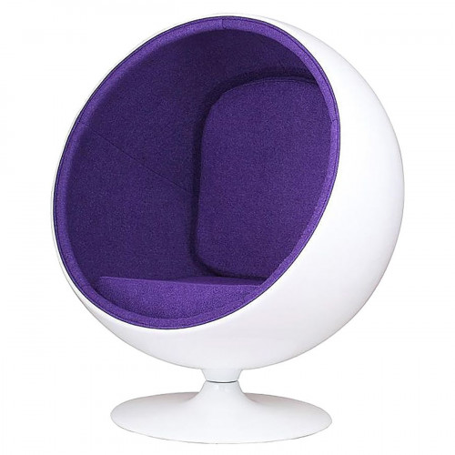 кресло eero ball chair бело-фиолетовое в Пензе