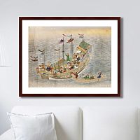картина: scenes of traders in nagasaki, 1750г. в Пензе