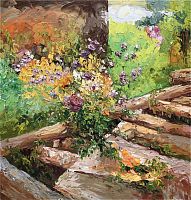 картина маслом мост в деревне в Пензе