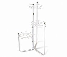 подставка для цветов kaskad 2 бело серая в Пензе