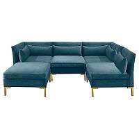 диван zara sectional угловой синий в Пензе