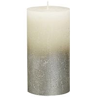 свеча большая кремовая с серебром rustic, 130х68 мм в Пензе