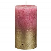 свеча большая красная с золотом rustic, 130х68 мм в Пензе