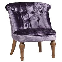 кресло sophie tufted slipper chair вельвет фиолетовое в Пензе