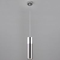 подвесной светильник eurosvet double topper 50135/1 led хром/черный жемчуг в Пензе