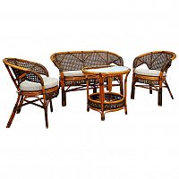 комплект плетёной мебели из ротанга together (темно-коричневый) на 4 персоны в Пензе