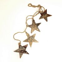 гирлянда новогодняя подвесная звезды золотые golden stars, 65 см в Пензе