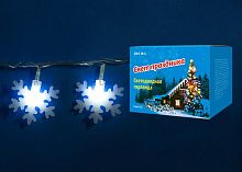 светодиодная гирлянда «снежинки-2» 700см (07935) uniel uld-s0700-050/dta white ip20 snowflakes-2 в Пензе