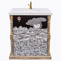 тумба с раковиной старый город снег fornasetti в Пензе