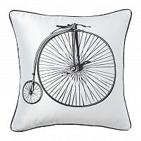 подушка с ретро-велосипедом retro bicycle white в Пензе