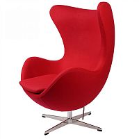 кресло arne jacobsen style egg chair красная шерсть в Пензе