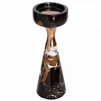 подсвечник черный мраморный, 19 см в Пензе