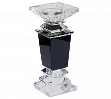 подсвечник хрустальный квадратный на черной ножке, 21,2 см в Пензе