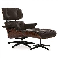 кресло eames style lounge chair палисандр коричневое в Пензе