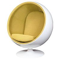 кресло eero ball chair бело-горчичное в Пензе