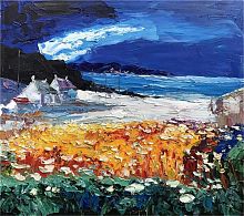 картина маслом деревня на берегу в Пензе