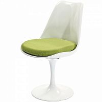 стул eero saarinen style tulip chair зеленая подушка в Пензе