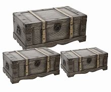набор сундуков dylan 3 шт. коричневого цвета в Пензе