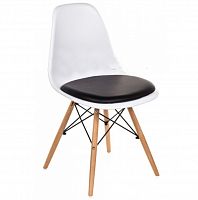 стул деревянный pc-011 белый / черный (eames style) в Пензе