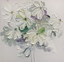 картина маслом превосходные ромашки 100*100 см. в Пензе