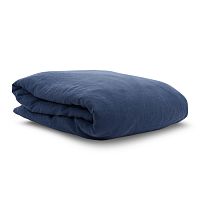 пододеяльник изо льна темно-синего цвета essential 150х200 в Пензе