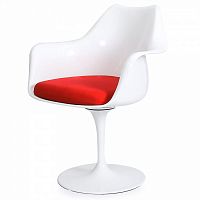 стул eero saarinen style tulip armchair красная подушка в Пензе