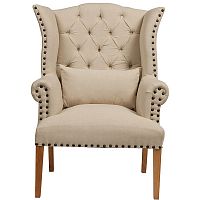 кресло quinn tufted armchair бежевое в Пензе