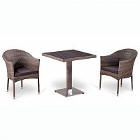 комплект плетеной мебели mims серый на 2 персоны в Пензе