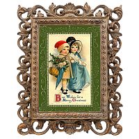 репродукция старинной рождественской гравюры best wishes в Пензе