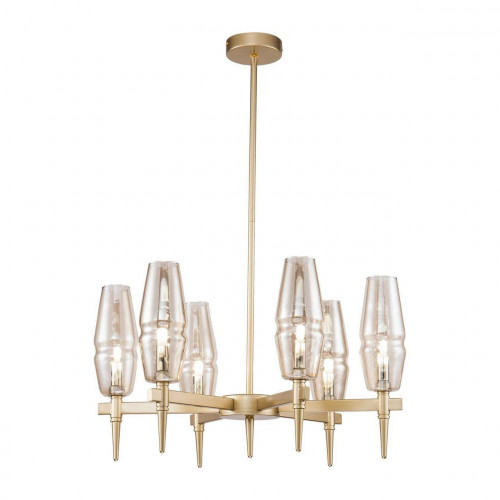 подвесная люстра maytoni lita h002pl-06g янтарная в Пензе