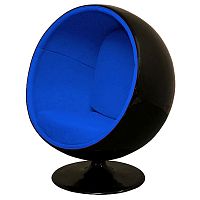 кресло eero ball chair синее с черным в Пензе