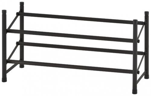 unistor bigway двухярусная этажерка для обуви раздвижная, 2-х ярусная полка подставка для обуви напольная в Пензе