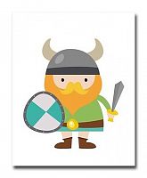 постер викинг мальчик щит и меч а4 в Пензе