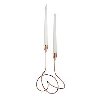 подсвечник медный металлический на 2 свечи loop, 28 см в Пензе