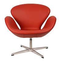 кресло arne jacobsen style swan chair красное в Пензе