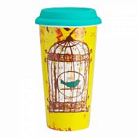 термостакан с силиконовой крышкой bird in cage в Пензе