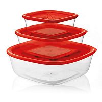 набор из 3-х контейнеров forme casa красный в Пензе
